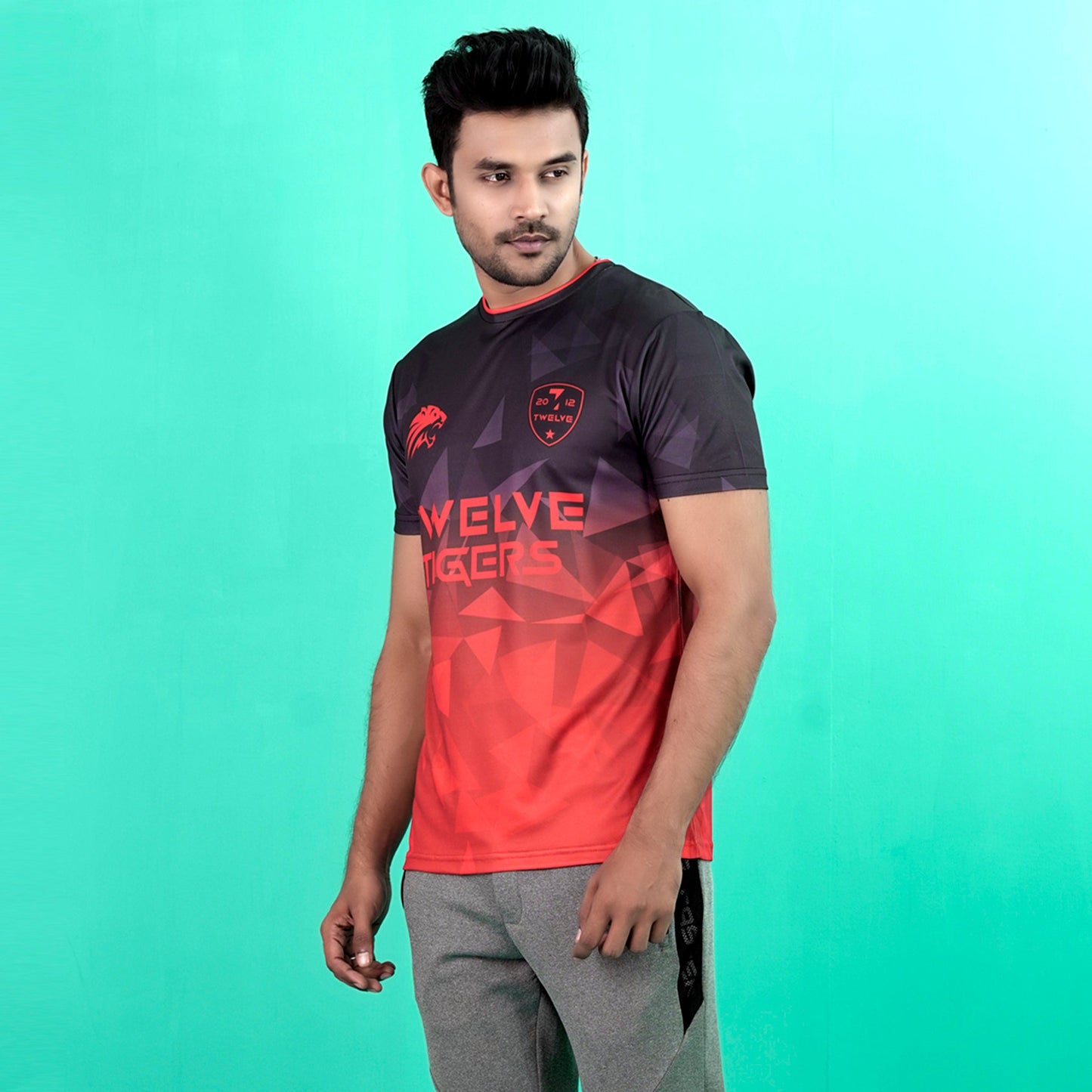 Men's Black-Red T-Shirt