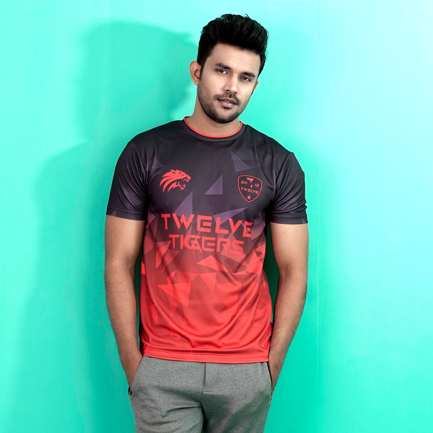 Men's Black-Red T-Shirt