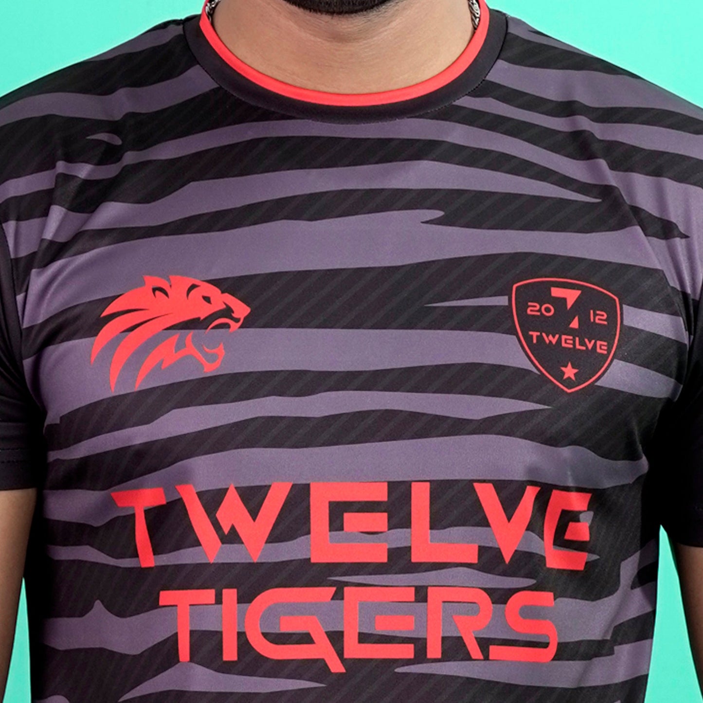 Mens Black Active Print T-Shirt