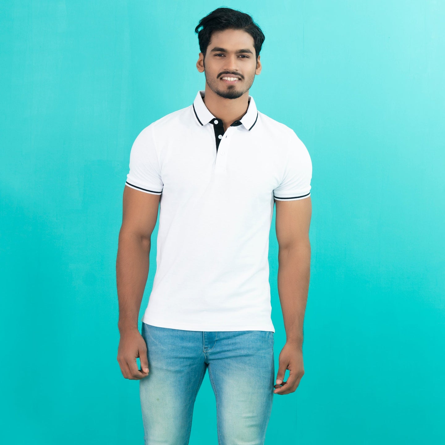 Men's White Polo