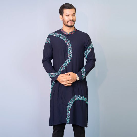 Mens Panjabi-Navy