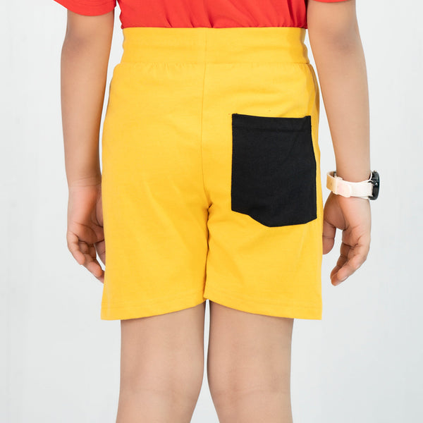 Boys Short Pant- Yellow