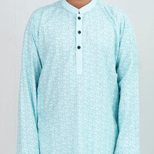 Load image into Gallery viewer, Boy&#39;s Turquoise Printed Panjabi
