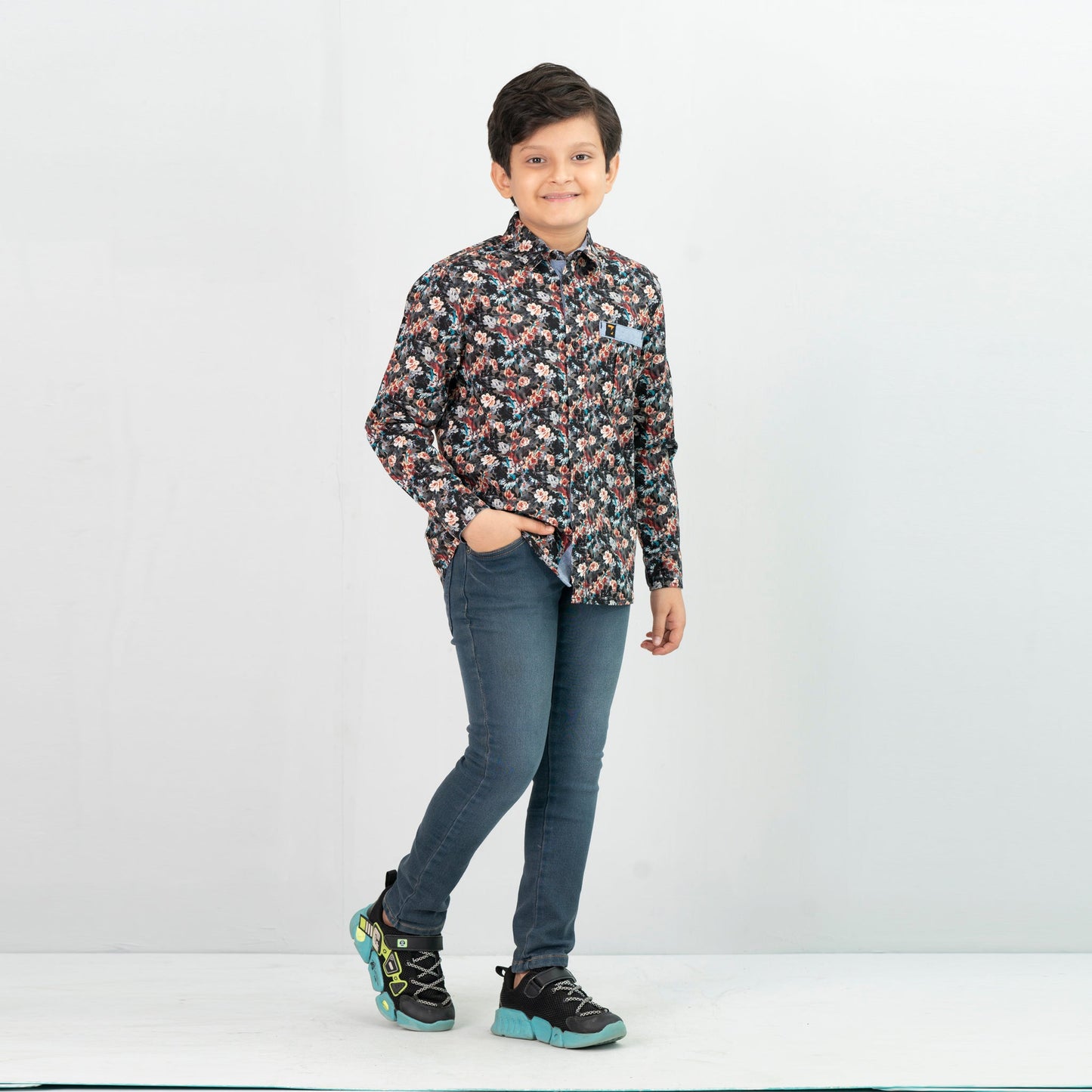 Boys Casual Shirt- Chocolate