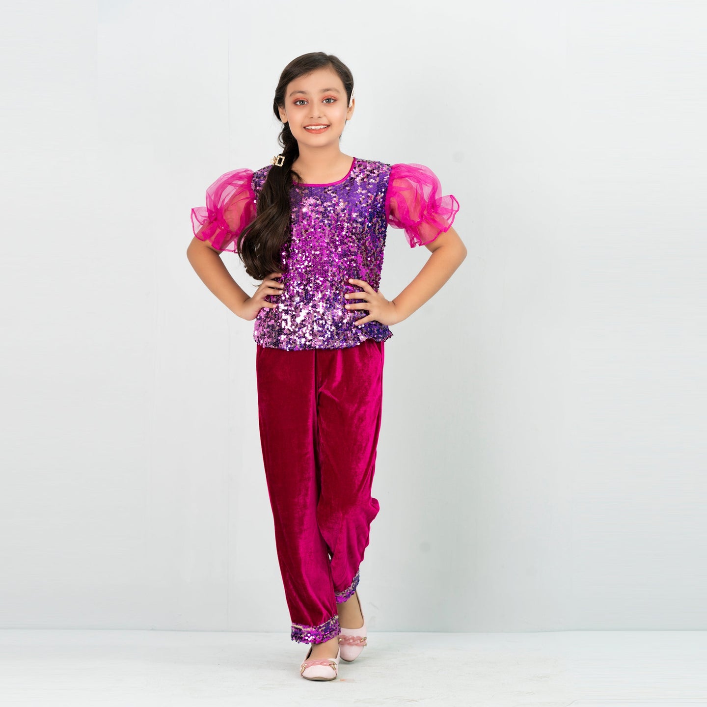 Girls 2Pcs- Magenta