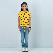 Load image into Gallery viewer, Girls&#39; Yellow Corded Print Tee
