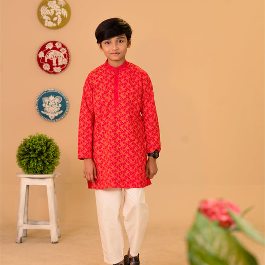 Boys Panjabi-Red 1