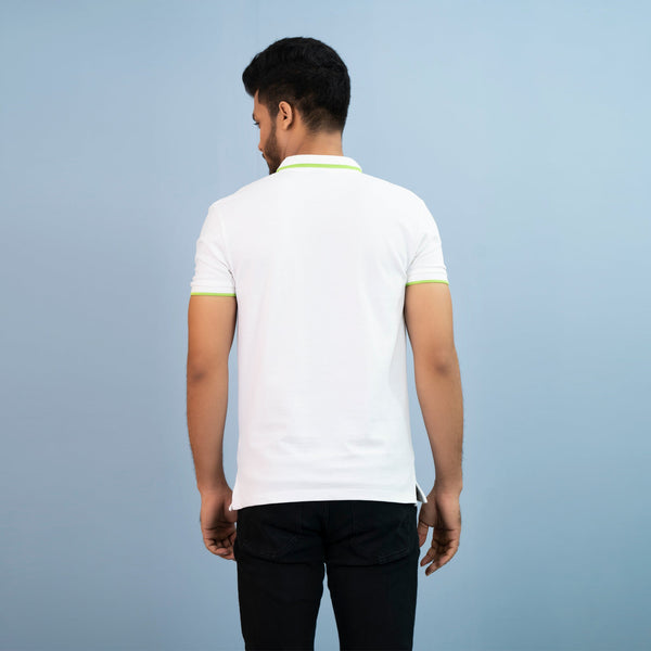 Men's White Polo