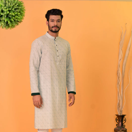 Mens Basic Green Panjabi