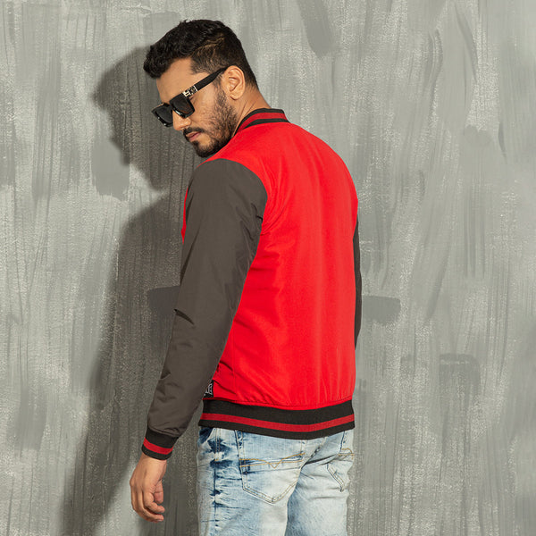 Mens Bomber- Red/Black