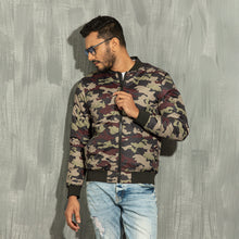 Load image into Gallery viewer, Mens Bomber- Army Aop
