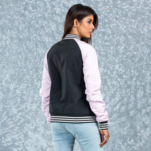 Load image into Gallery viewer, WOMENS BOMBER JACKET -PINK/BLACK
