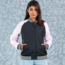 Load image into Gallery viewer, WOMENS BOMBER JACKET -PINK/BLACK
