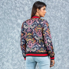 Load image into Gallery viewer, WOMENS BOMBER JACKET- MULTI COLOR AOP
