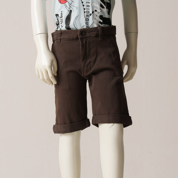 BOYS SHORT PANT-CHARCOL