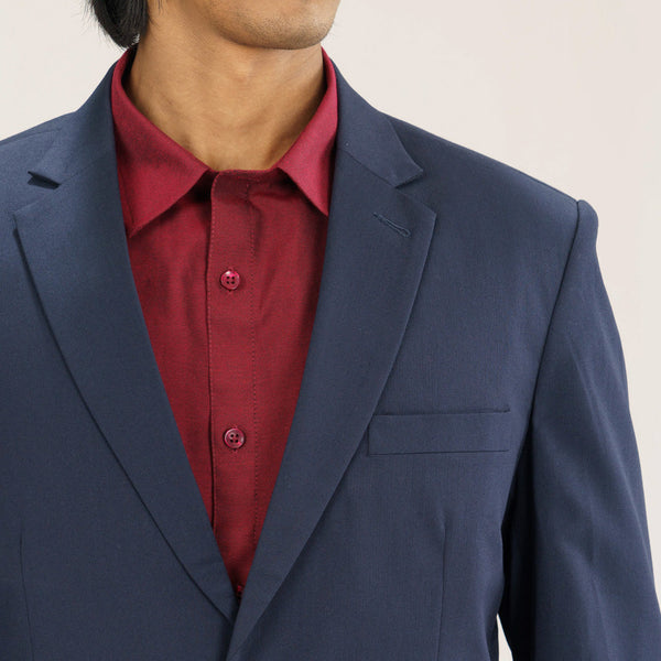 Mens Navy Slim Fit Blazer