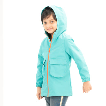 GIRLS WINDBREAKER-PEACOCK GREEN