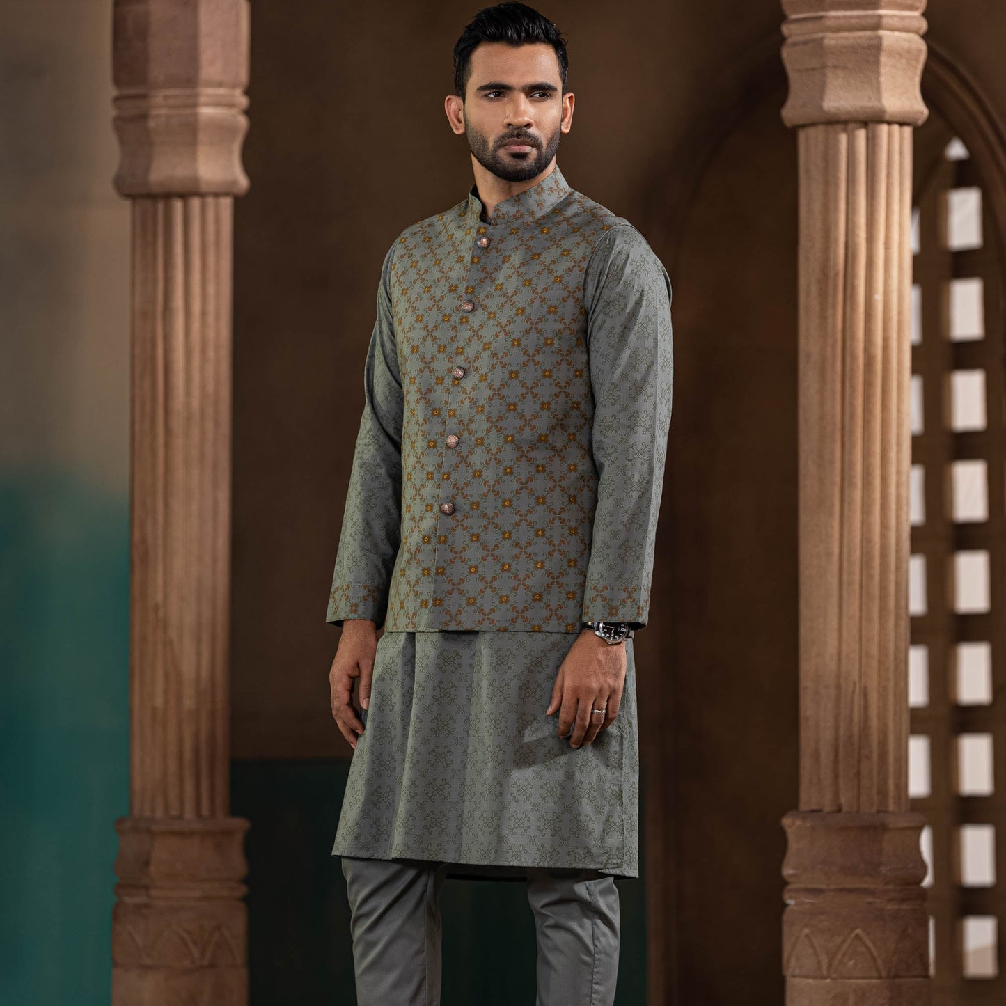 Men's Ash Embroidery 3-Piece Set