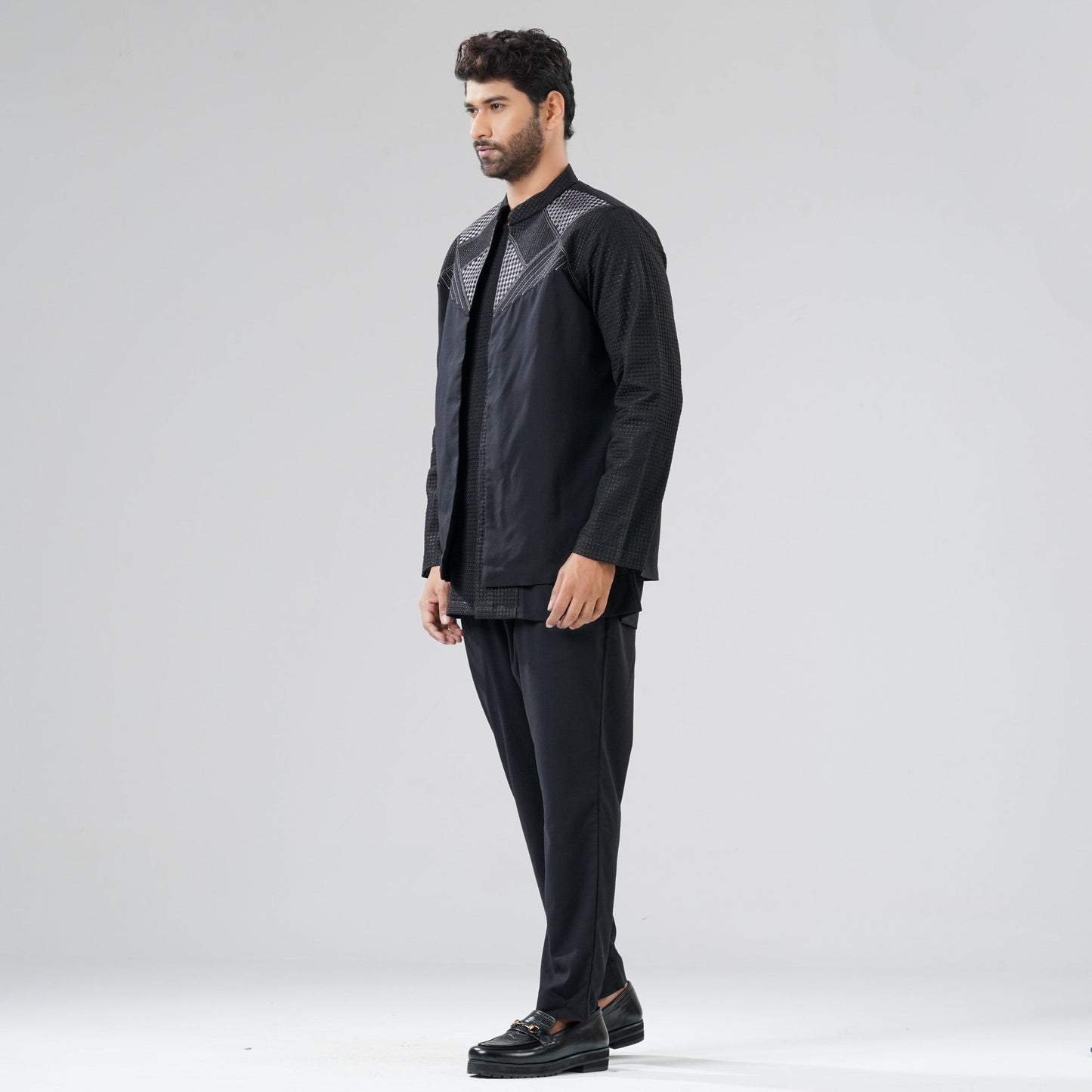 Mens Black Three  Piece Set