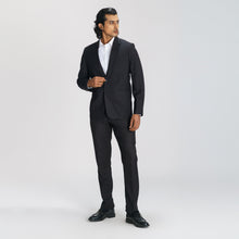 Load image into Gallery viewer, Men&#39;s Black Strip Casual Blazer
