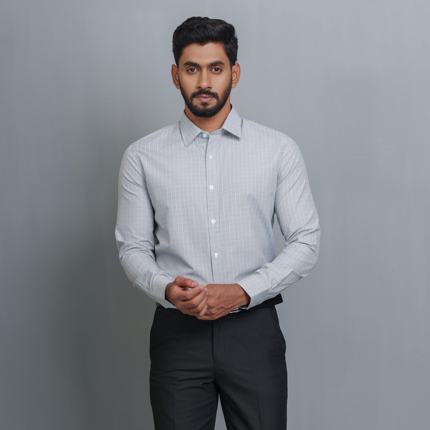 Ash Check Formal Shirt