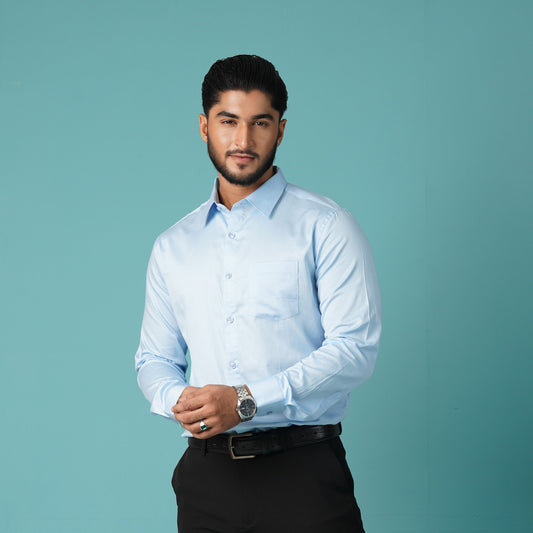 Mens Formal Shirt-Sky Blue
