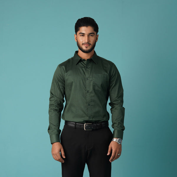 Men's Green Formal Shirt