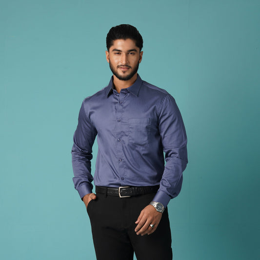 Mens Formal Shirt-Ash