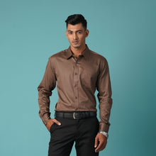 Load image into Gallery viewer, Men&#39;s Brown Formal Shirt
