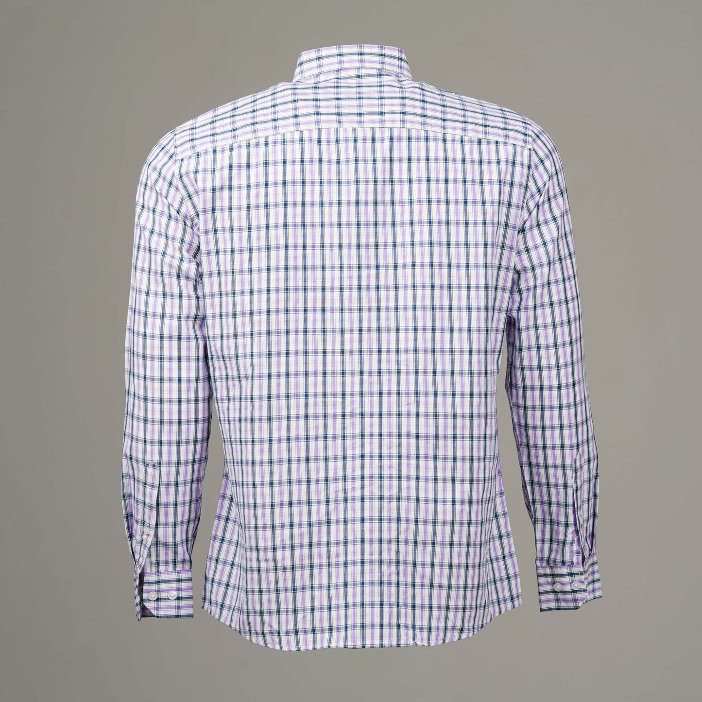 Mens Purple Check Formal Shirt