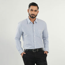 Load image into Gallery viewer, Men&#39;s Blue Stripe Formal Shirt
