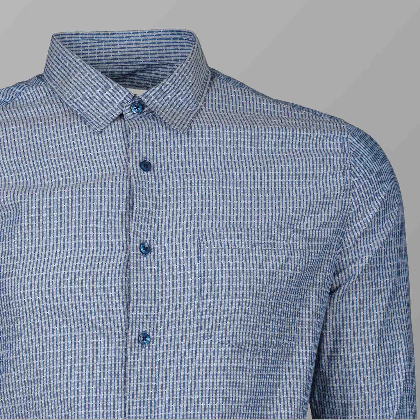 Mens Deep Blue Stripe Shirt