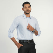 Load image into Gallery viewer, Men&#39;s Black &amp; Blue Check Formal Shirt
