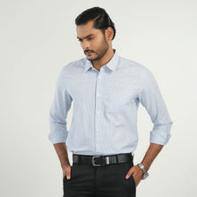 Load image into Gallery viewer, Men&#39;s Black &amp; Blue Check Formal Shirt
