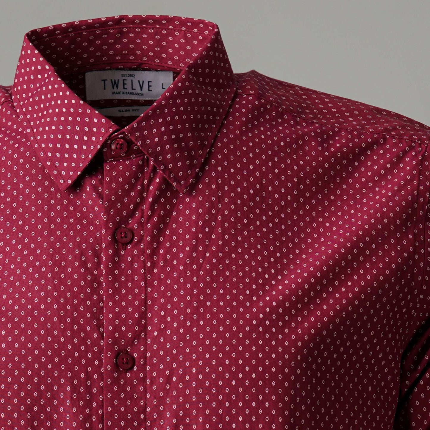 Mens Maroon Formal Shirt