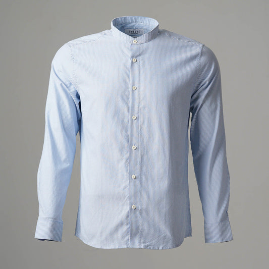 Mens Blue Stripe Formal Shirt