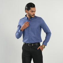 Load image into Gallery viewer, Men&#39;s Blue Stripe Formal Shirt
