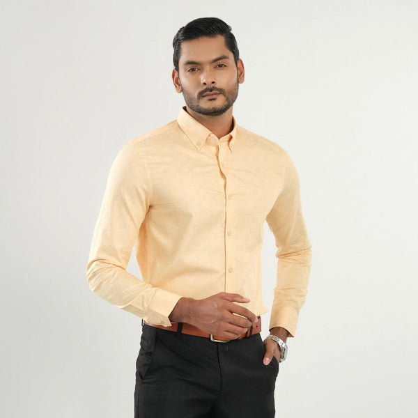 Men's Yellow Formal Shirt