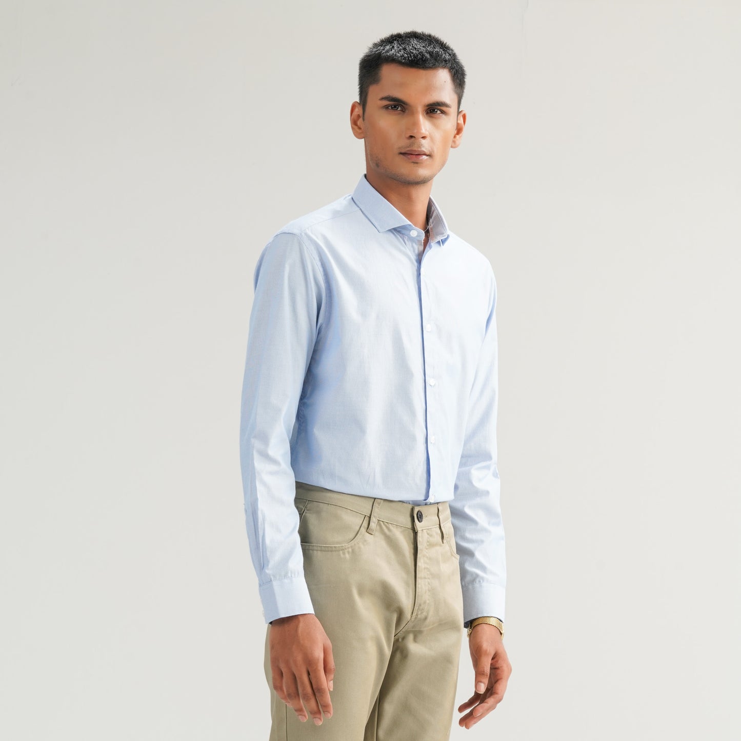 Mens Sky Blue Formal Shirt