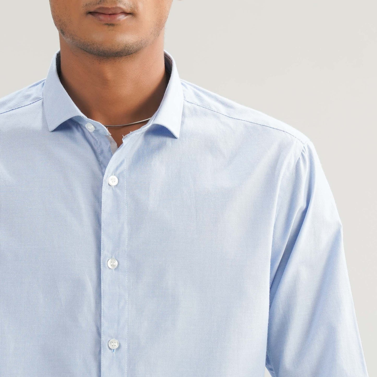 Mens Sky Blue Formal Shirt