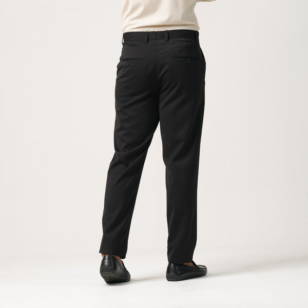 MENS FORMAL PANT-BLACK STRIPE