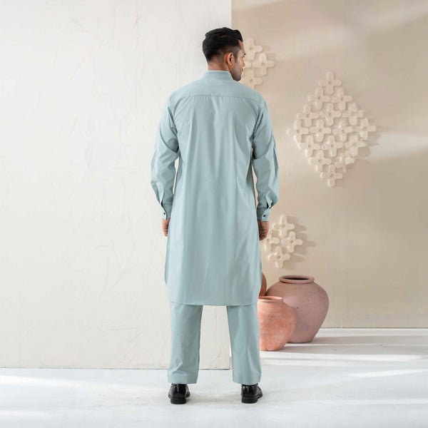 Men's Mint-Green Kabli Set