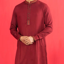 Load image into Gallery viewer, Mens Embroidery Kabli- Maroon
