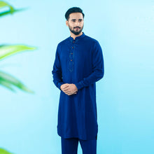 Load image into Gallery viewer, Men&#39;s Navy Embroidery Kabli Set
