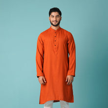 Load image into Gallery viewer, MENS BASIC PANJABI-ORANGE
