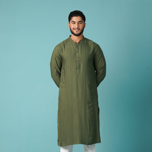 Mens Green Basic Panjabi