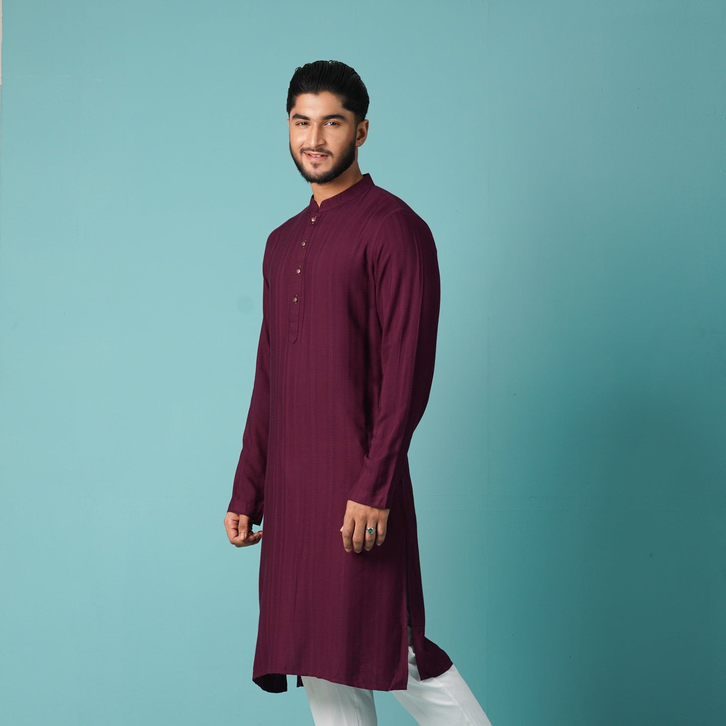 Mens Violet Basic Panjabi