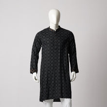 Load image into Gallery viewer, MENS BASIC PANJABI-BLACK
