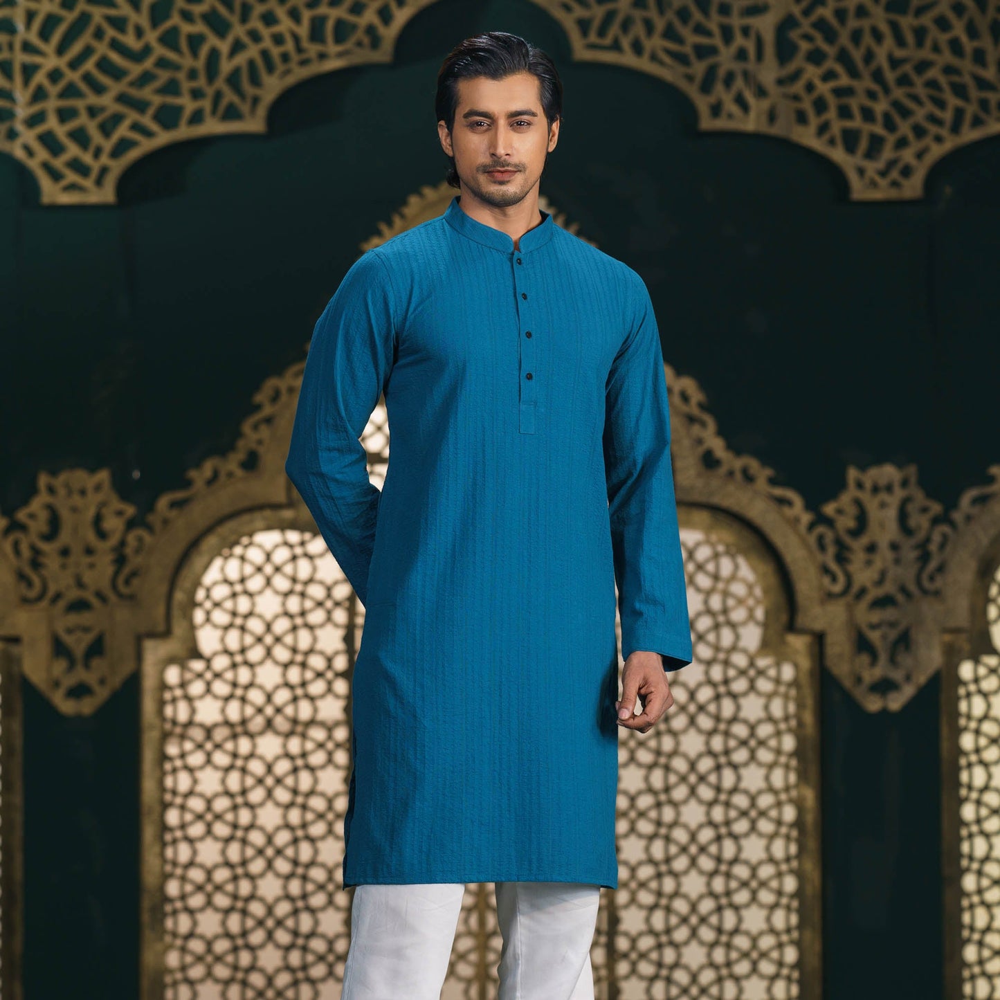 Men's Teal Classic Panjabi