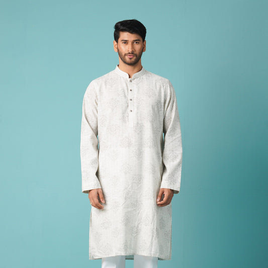 Mens Basic Panjabi-Ash